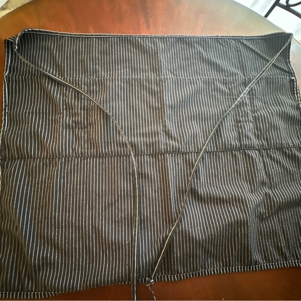 Black and white double sided apron